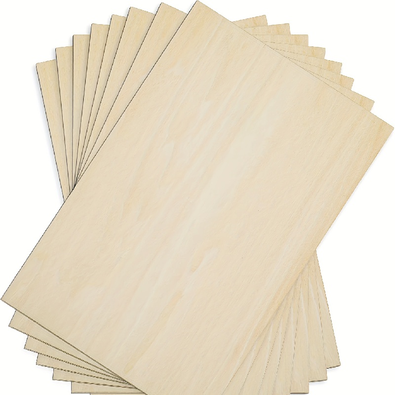 24 Pack Wood Sheets, Basswood Thin Wood Wood Plywood Hobby Wood Board for  DIY Crafts Christmas Wooden House Airplane Ship Boat Model, Hobby Wood MDF  DIY Wood Board 