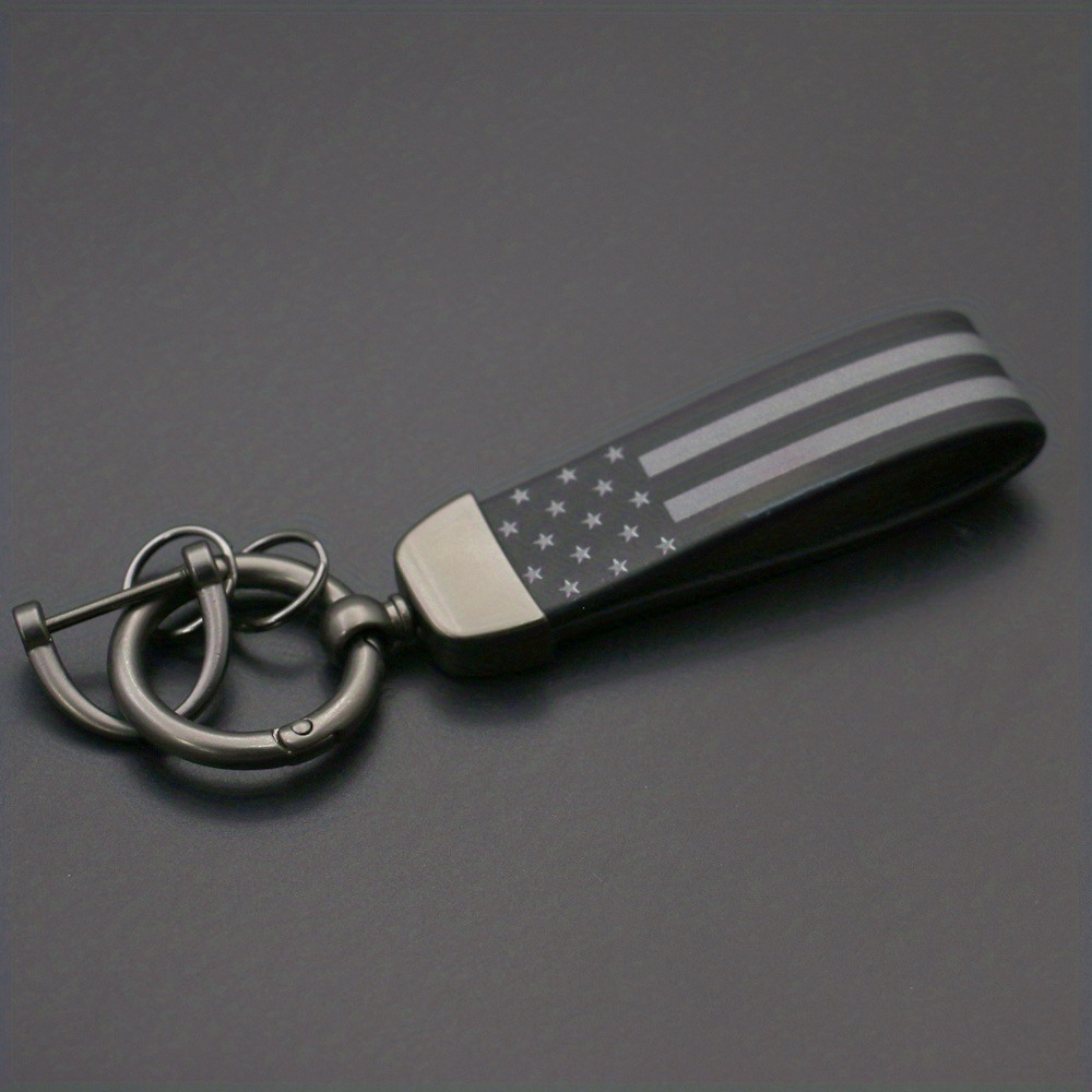 Image of 1pc Usa Flag Car Key Chain The United States Flags Keychain The America Flag Key Ring Key Keyring For Motorcycles Suv
