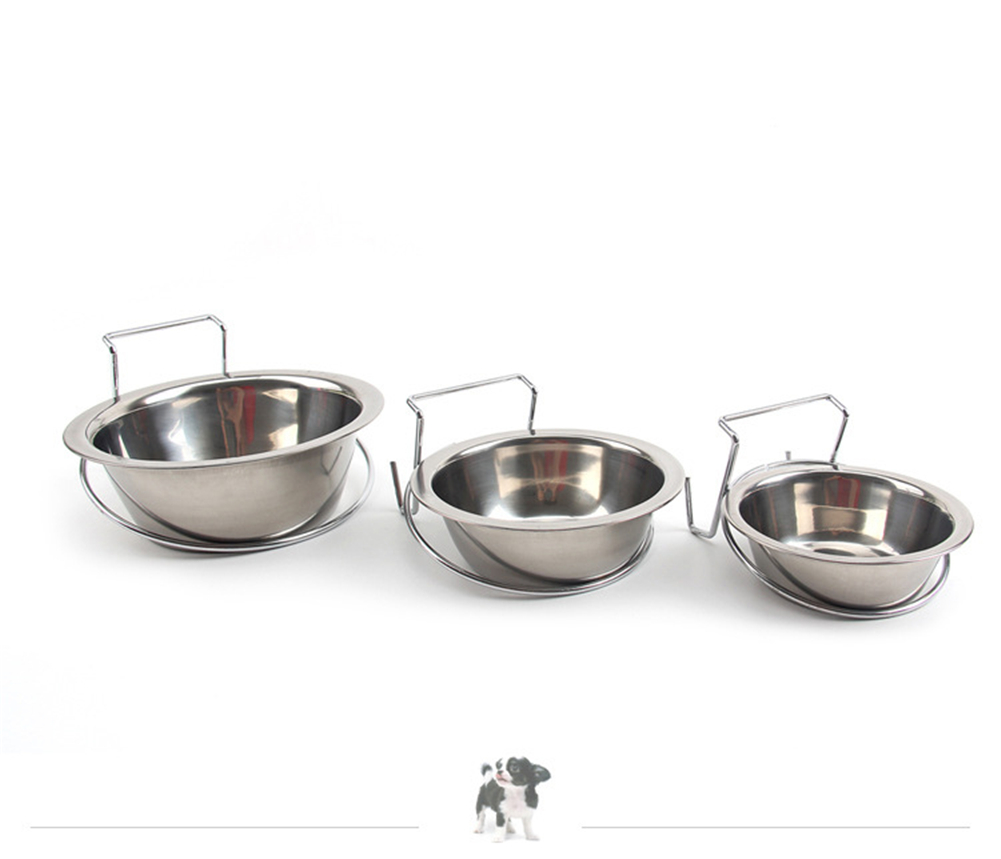 Saim Dog Bowls with Stand Stainless Steel Raised Food and Water Bowl for  Small Pet Elevated Food and Water Feeder