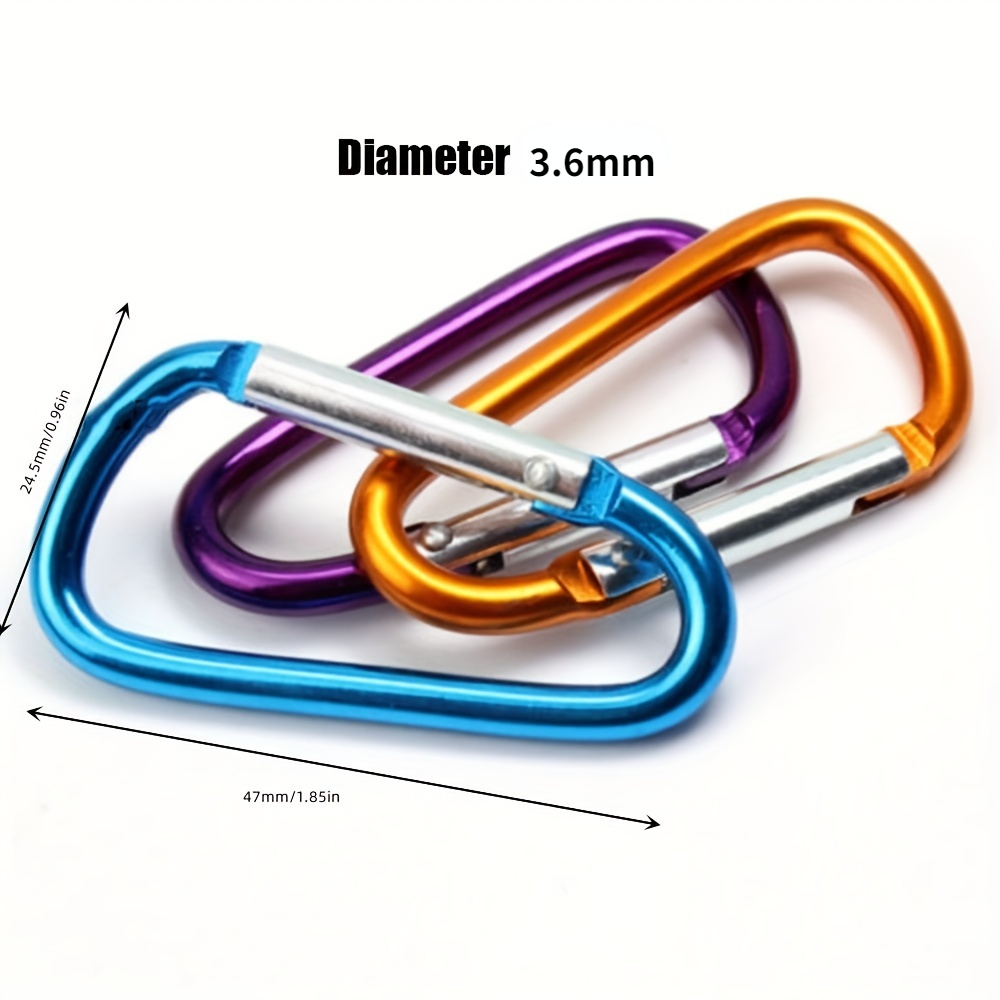 10 Pack Heavy Duty Carabiner Keychains for Outdoor Activities