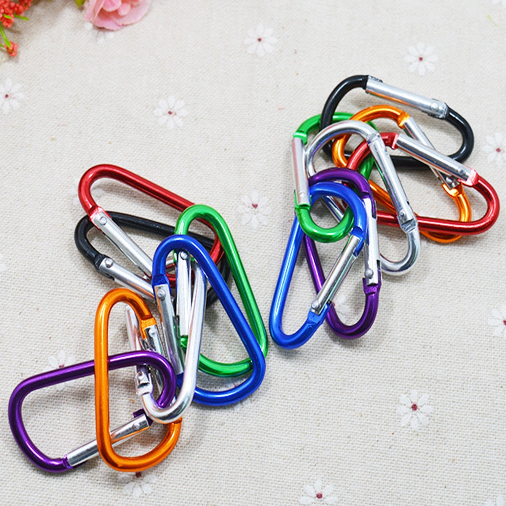 10 Pack Heavy Duty Carabiner Keychains for Outdoor Activities