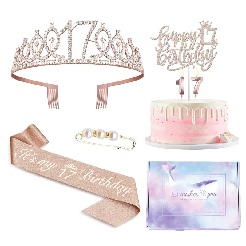  17 Birthday Decorations For Girls- Gift For 17 Year