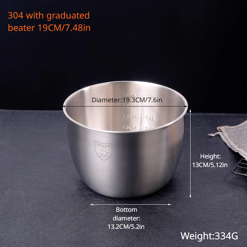 304 Stainless Steel Mixing Bowls Salad Mixing Bowls Set For - Temu