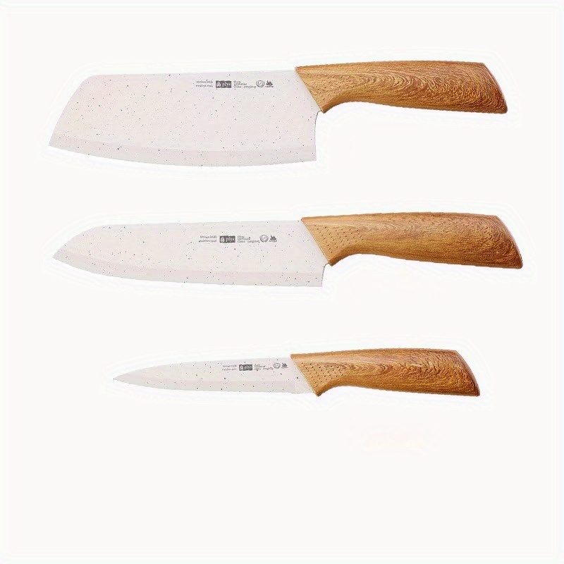 PAUDIN Juego de 3 cuchillos de cocina, afilados con mango ergonómico de  ABS, juego de cuchillos de acero inoxidable de alto carbono, juego de