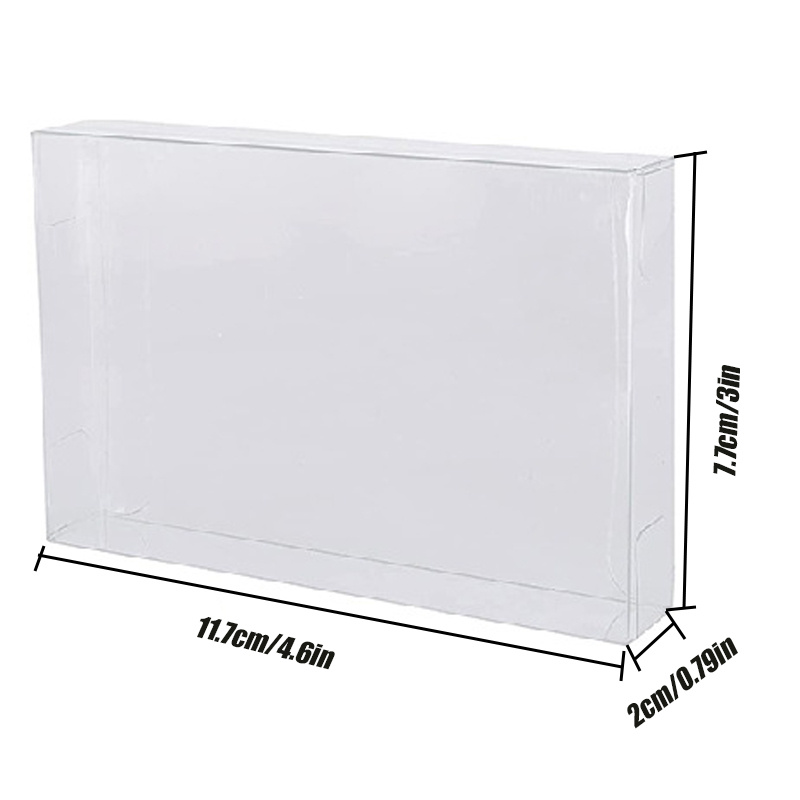 10 Pcs Clear Case Sleeve For N64 Games Cartridge Protector 0 3 MM Thick