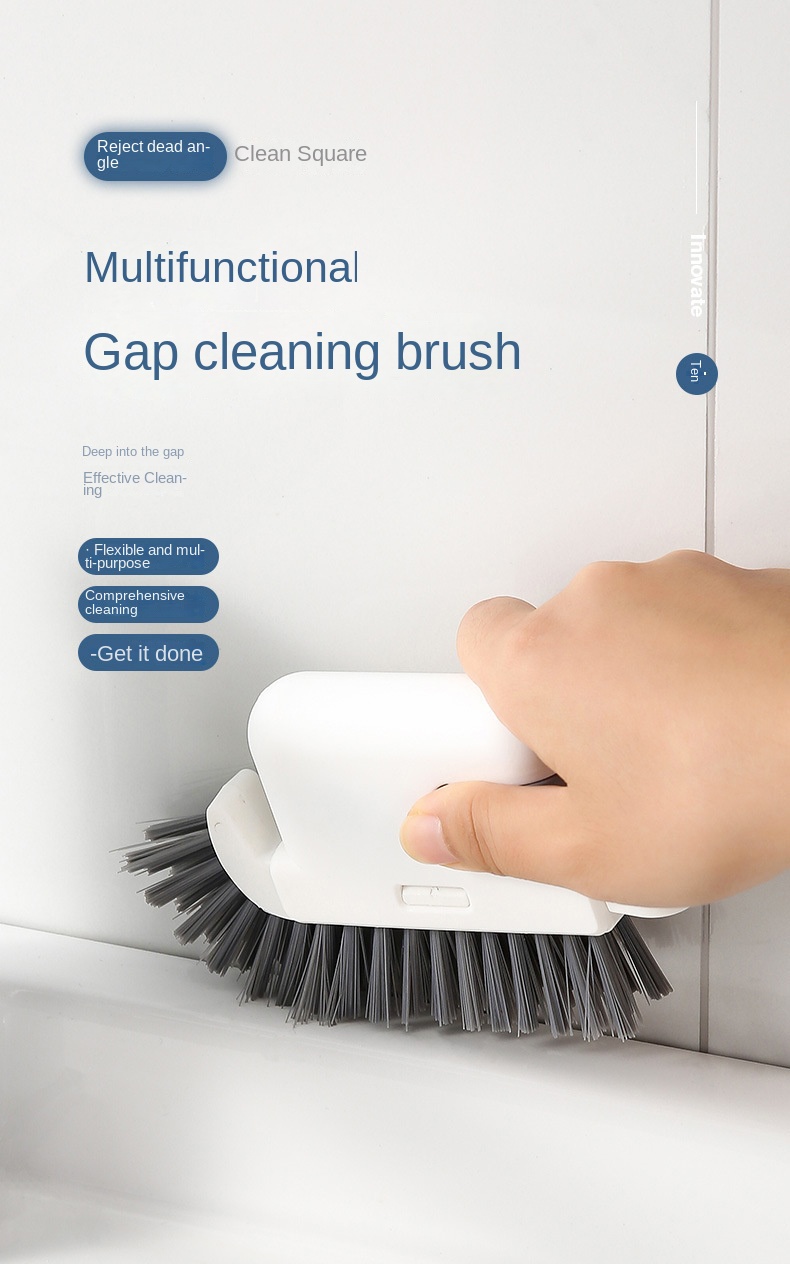 1 Multifunctional Floor Seam Brush, Clip Hair Window Cleaning