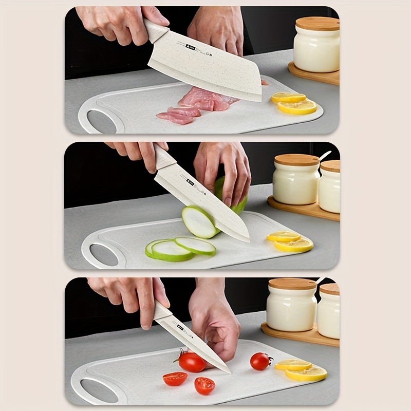 Kitchen Knife Set Household Kitchen Knife Cutting Board Two-in-one Kitchen  Utensils Dormitory Cutting Fruit Cutting Board Complementary Food  Combination Full Set A - Temu