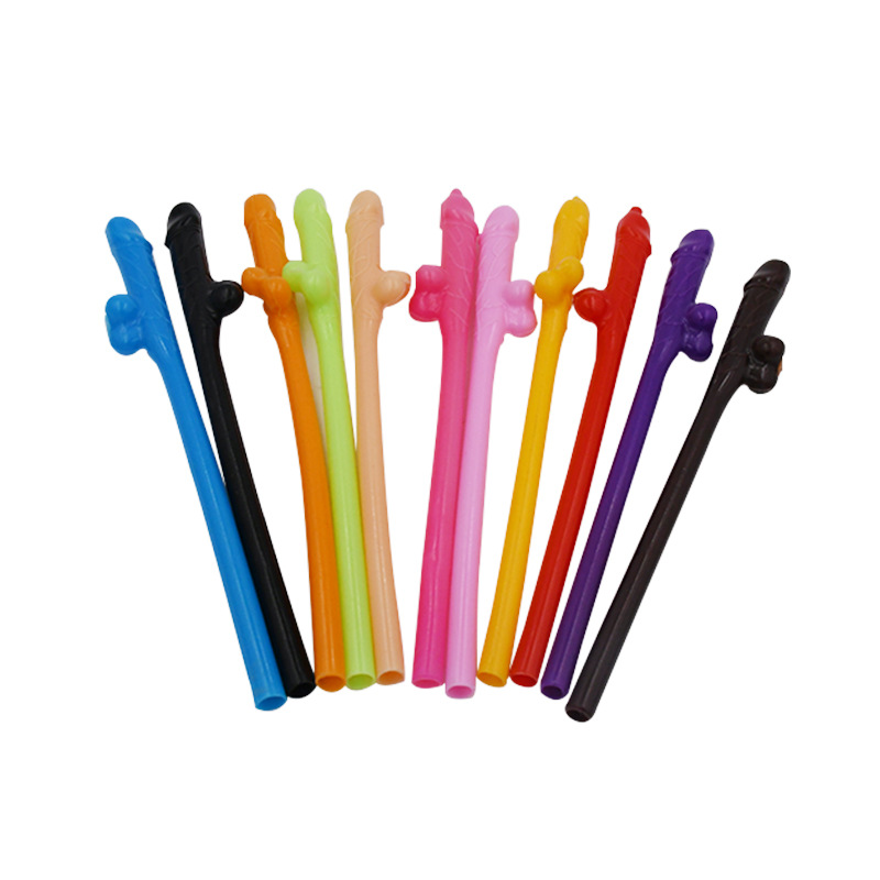 Naughty Nude Hen's Party Willy Penis Straw Pack