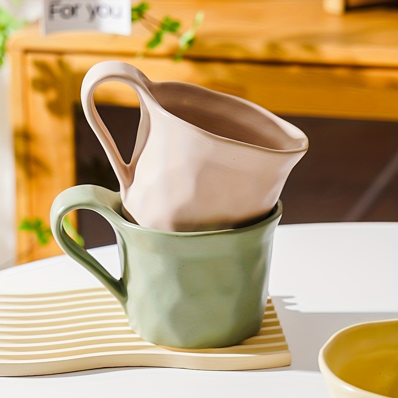 Porcelain Large Breakfast Cup Oatmeal Milk Bowl Household Ceramic Mug INS  Student Dorm Cereal Mug Mugs Coffee Cups
