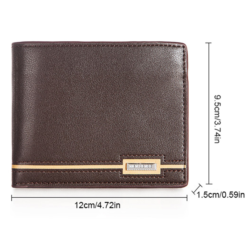 Mens Leather Short Wallet Money Clip Multi Card Card Holder Simple  Horizontal Wallet Coin Purse Gift For Men, Buy More, Save More