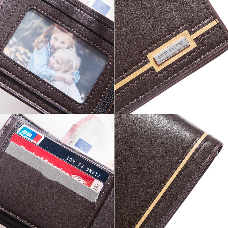 Mens Leather Short Wallet Money Clip Multi Card Card Holder Simple  Horizontal Wallet Coin Purse Gift For Men, Buy More, Save More