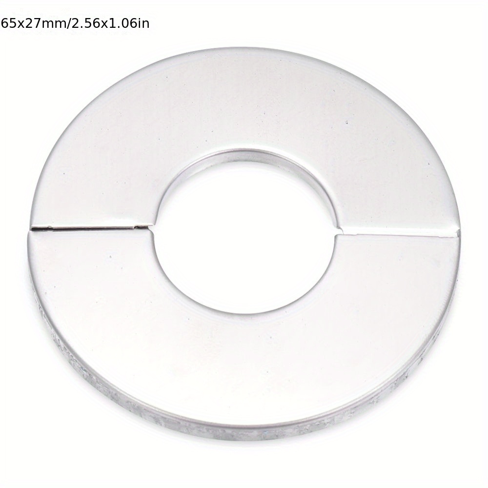 Image of Home Renovation | Self-adhesive Chrome Plated Floor And Ceiling Split Flange - Water Pipe Wall Cover, , Durable Metal Construction, Plumbing Aesthetic | Sleek Metal Cover | Selfadhesive Flange