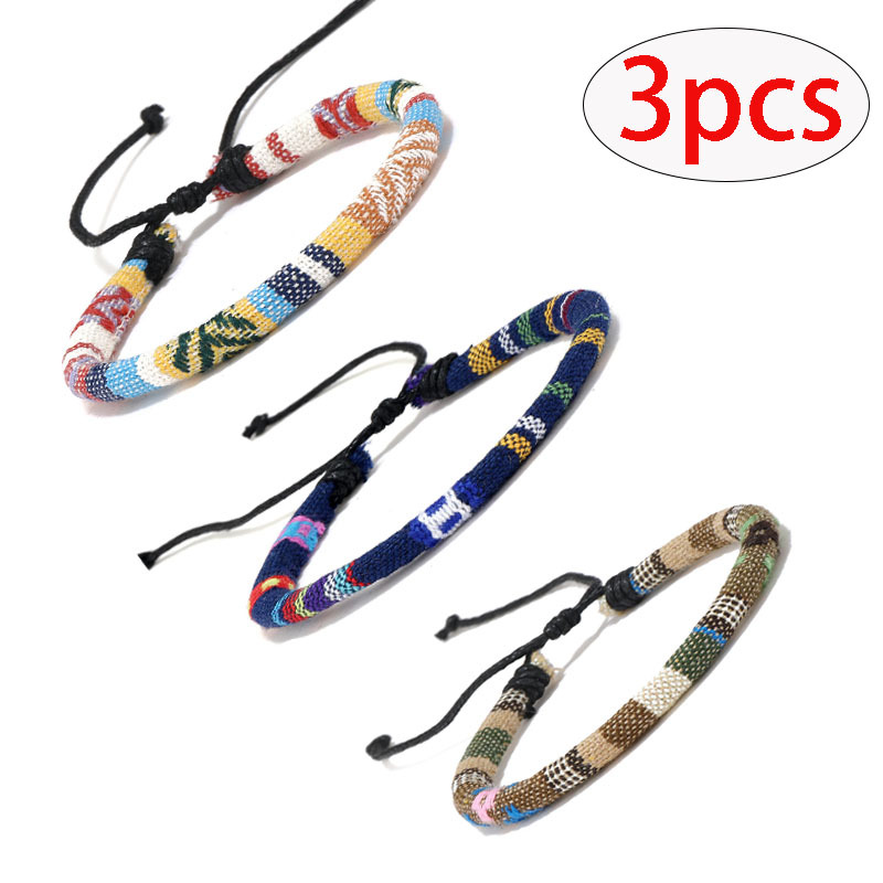 Simple Ethnic Colorful Cotton Rope Literary Style Bohemian - Temu