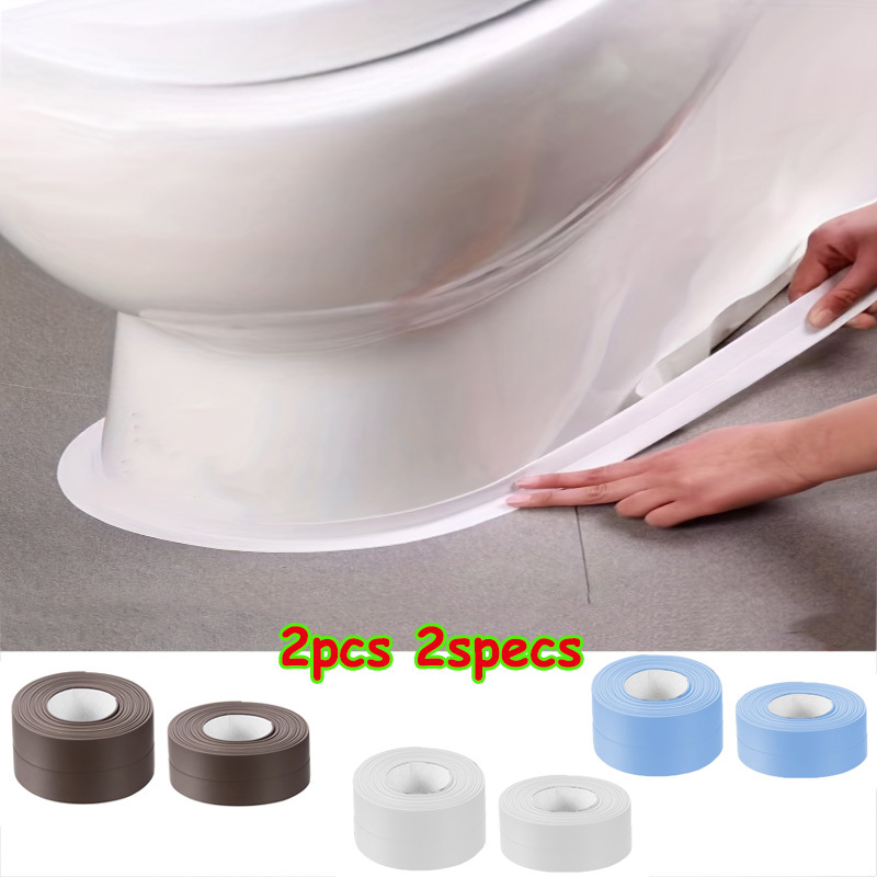 

2 Rolls Waterproof Mildew-proof Toilet Caulk Strip, Self-adhesive Sealing, Bathroom Waterproof Tape To Avoid Wet, Kitchen Sink Beautiful Seam Stickers