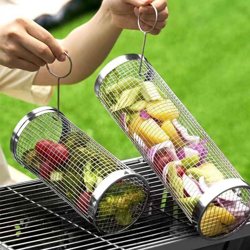 Stainless Steel Bbq Cage Grill Cage Seasoning Filter Bbq - Temu