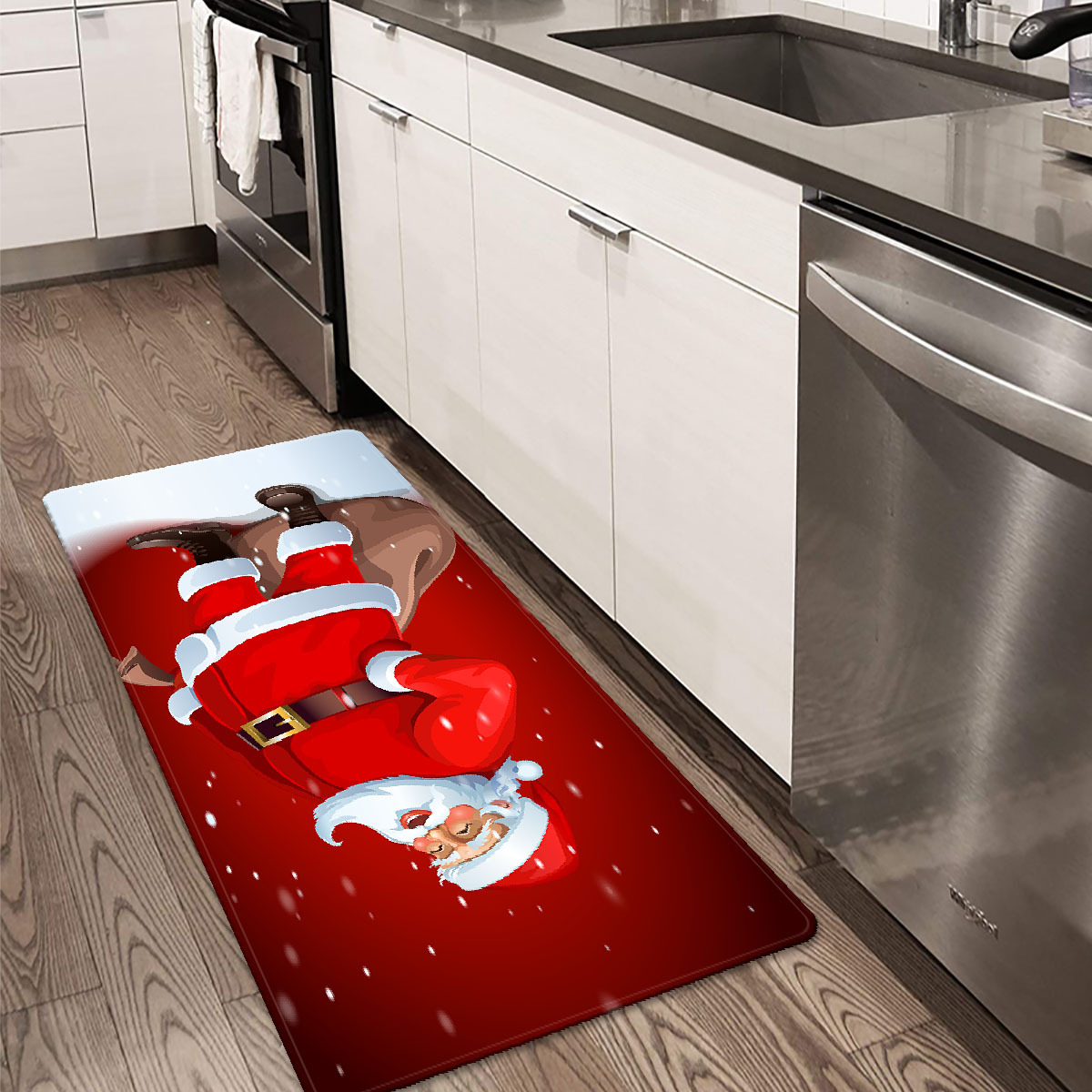 Christmas Kitchen Floor Mat Home Bedroom Living Room Kids Decor