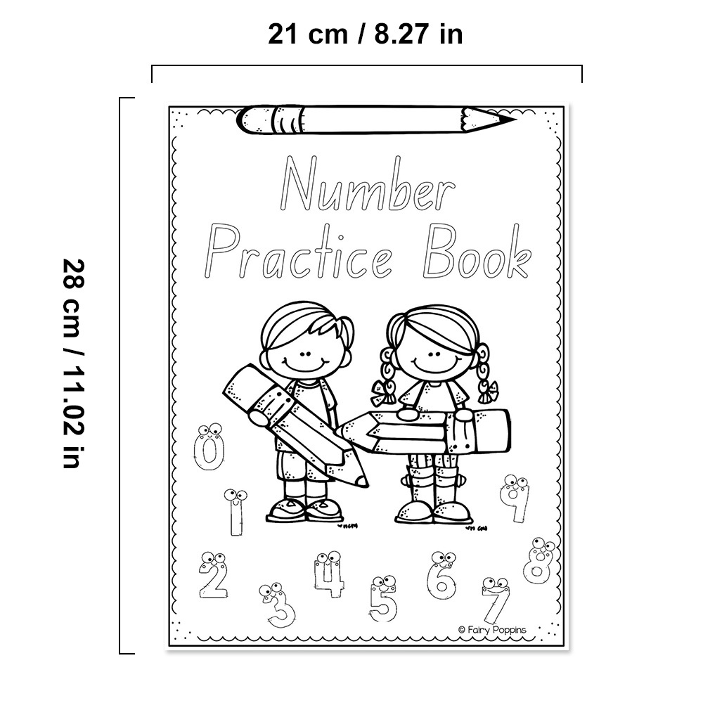 1pc Children's Number Writing And Tracing Practice Book For