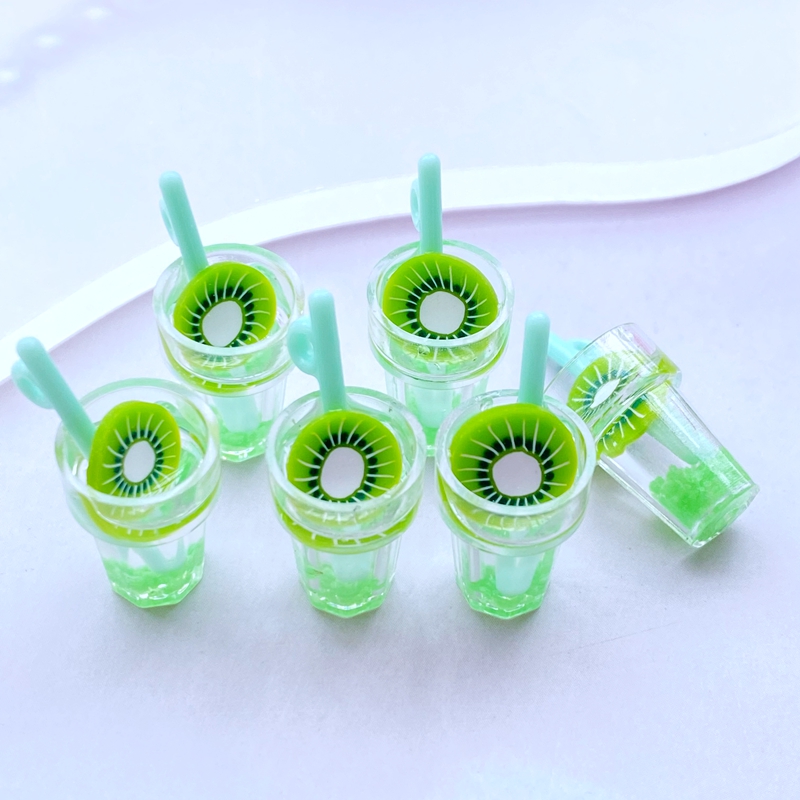 5pcs Resin Luminous Beverage Cup Flat Back Cabochons DIY Craft Decoration