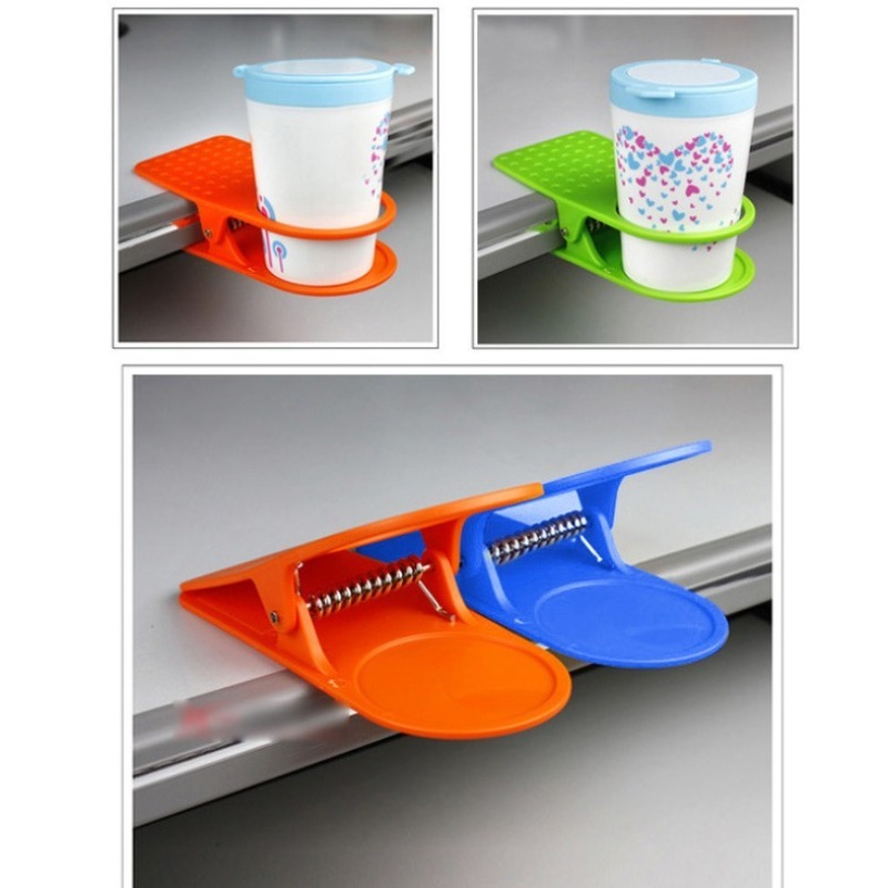 Porte-gobelet créatif pour l'eau, clip de support de table, clip de porte- gobelet de côté de bureau, fournitures de bureau en plastique de stockage  de table de côté - Temu Belgium