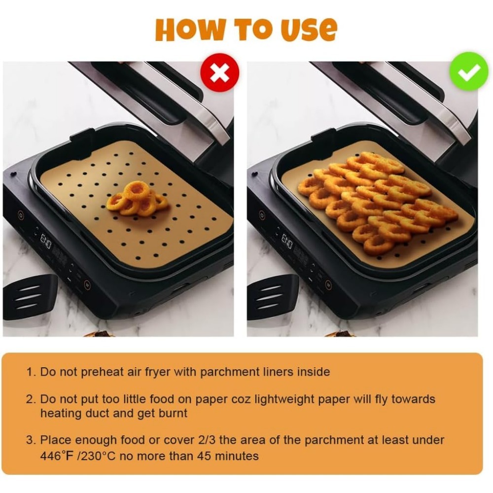 Air Fryer Liners Disposable for Ninja: 150pcs Air Fryer Parchment Paper  Liners for Ninja Foodi Smart XL FG551 6-in-1 Indoor Grill Accessories