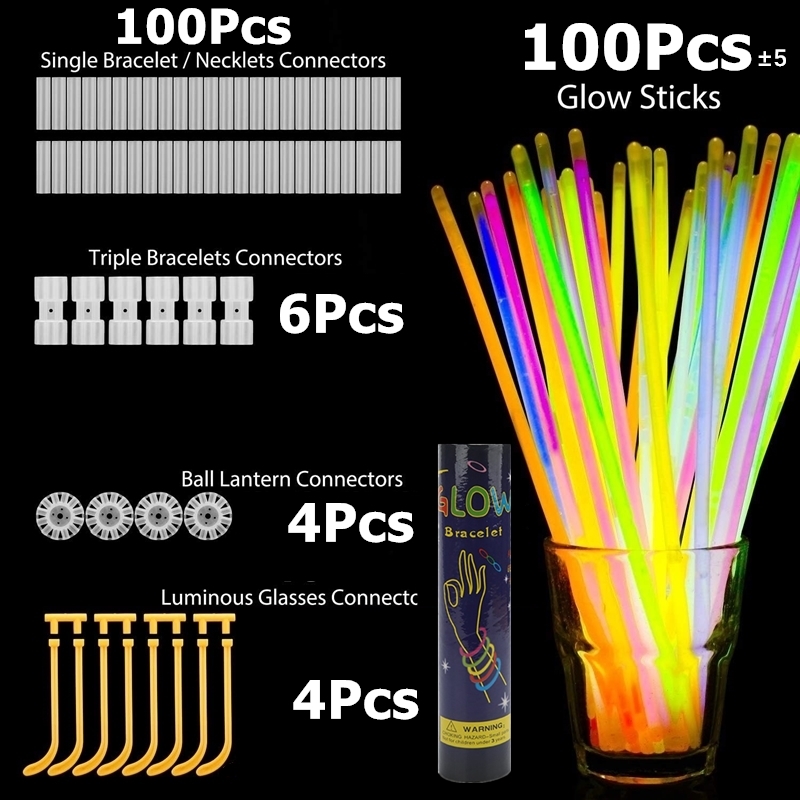 Fluorescent Sticks Glow Sticks Party Supplies Glow In The - Temu