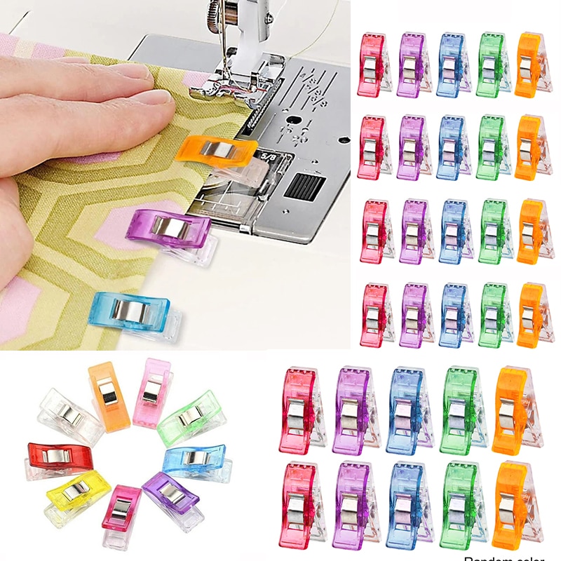 Assorted Color Plastic Fabric Clips Spring Clips Sewing Clips