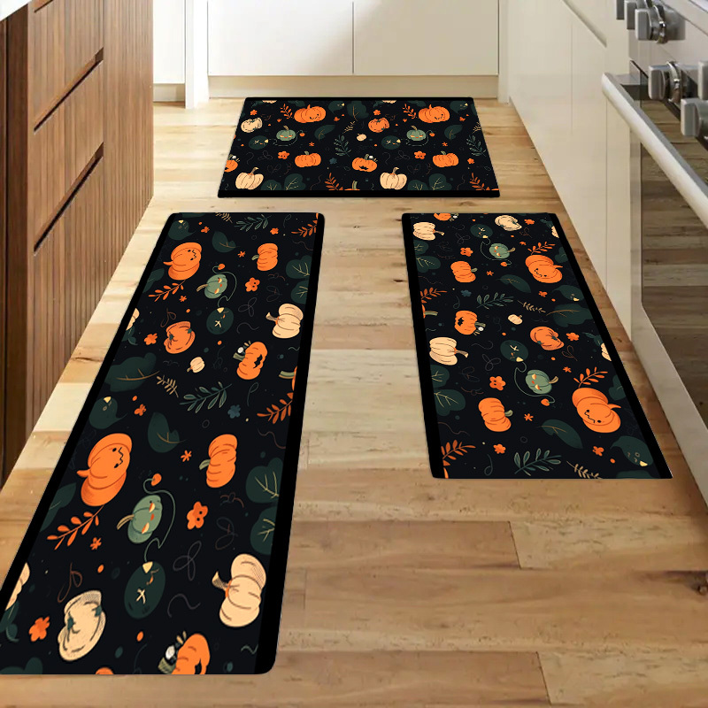  Kitchen Rugs, Halloween Pumpkin Magic Hat Castle Bats Raven  Dead Tree Kitchen Rug, Kitchen Mats for Floor, Kitchen Organization Kitchen  Mat, PVC Runner Rug, Anti-Fatigue Floor Mats, Kitchen Runner Rug 