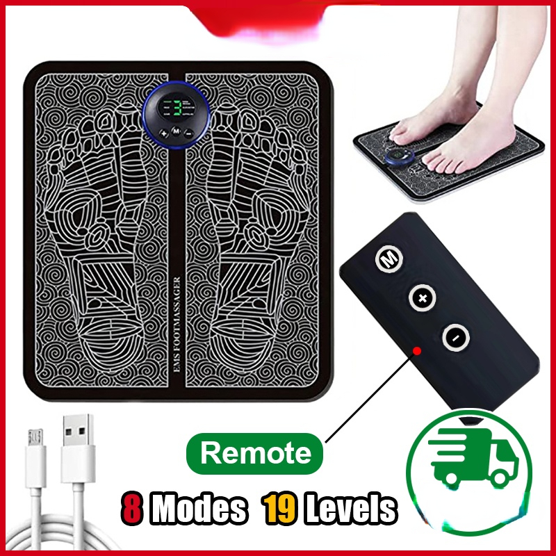EMS Foot Massager Pad Mat, Electric Foot Massagers, Portable USB