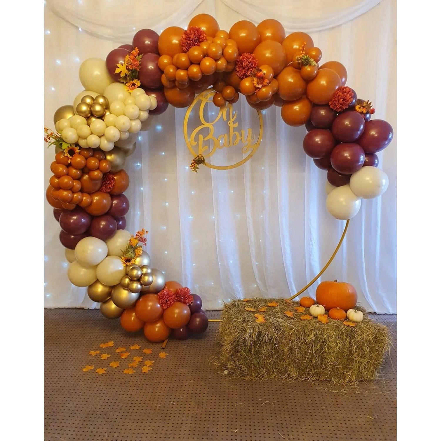 Fall Balloon Garland Arch Kit, Thanksgiving Balloon Garland Set With White  Sand Golden Balloons For Thanksgiving Party Decorations Party Baby Shower  Fall Friendship Supplies, Photo Prop, Party Scene Decor Arrangement, Room  Decor 
