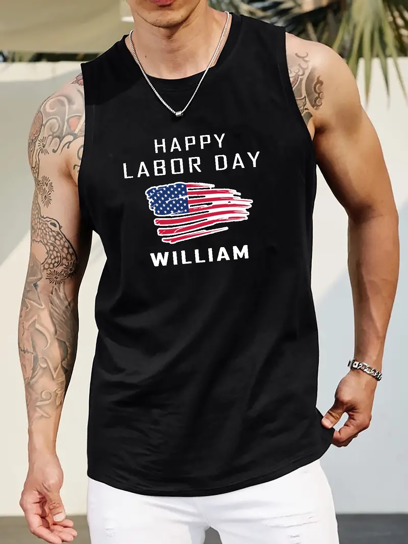 Men's happy Labor Day Us Flag Graphic Print Tank Top - Temu Australia