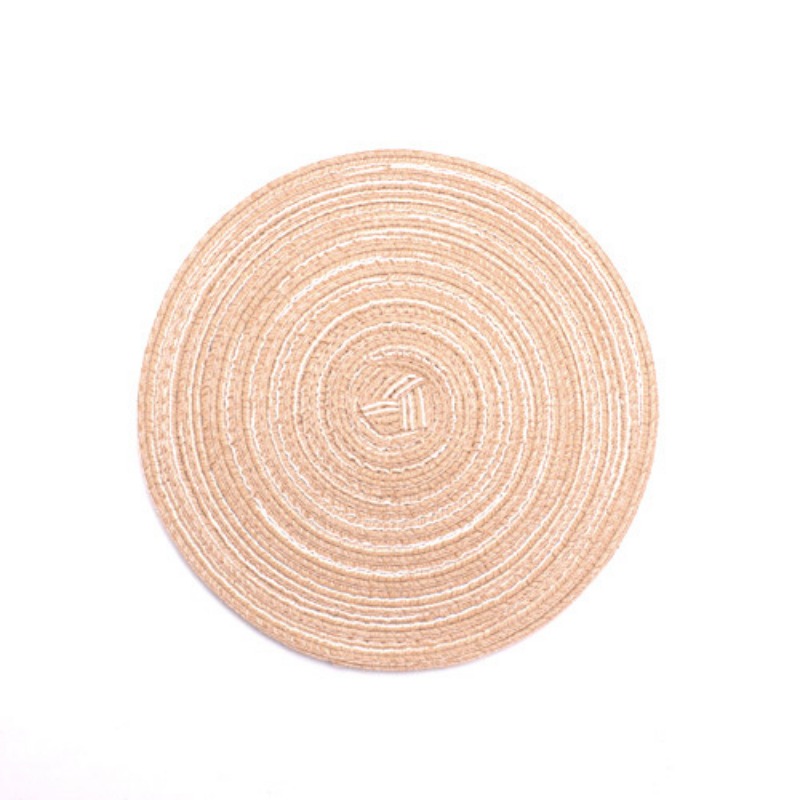 Round Linen Placemats Special Event Dinner Place Mats Natural