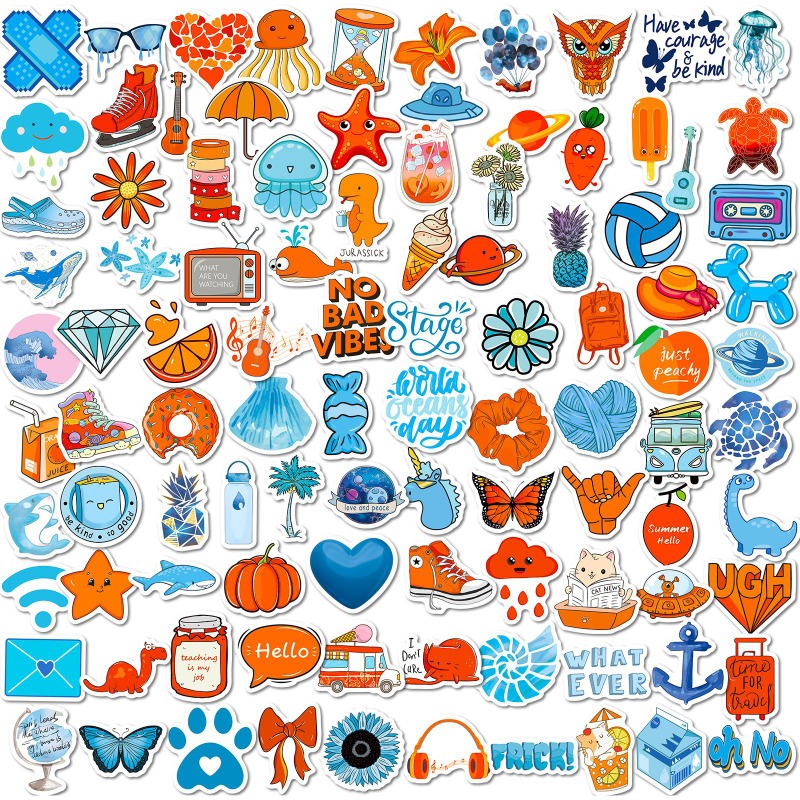 600pcs Mini Stickers Pack, Mixed Small Stickers for Phone Case