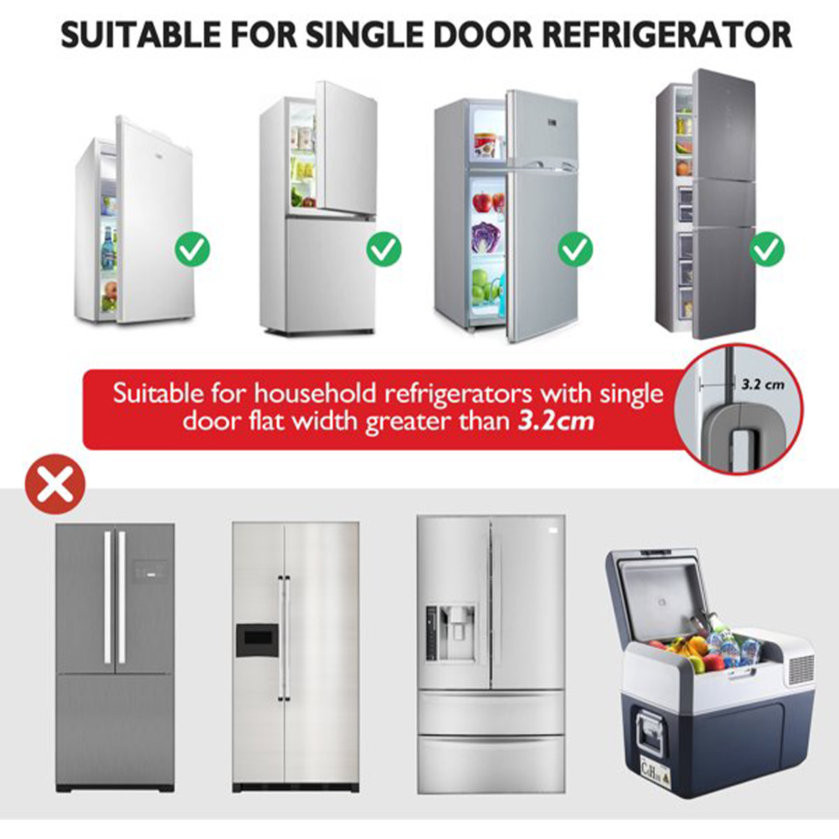 Lots Home Refrigerator Fridge Freezer Door Lock Latch Catch