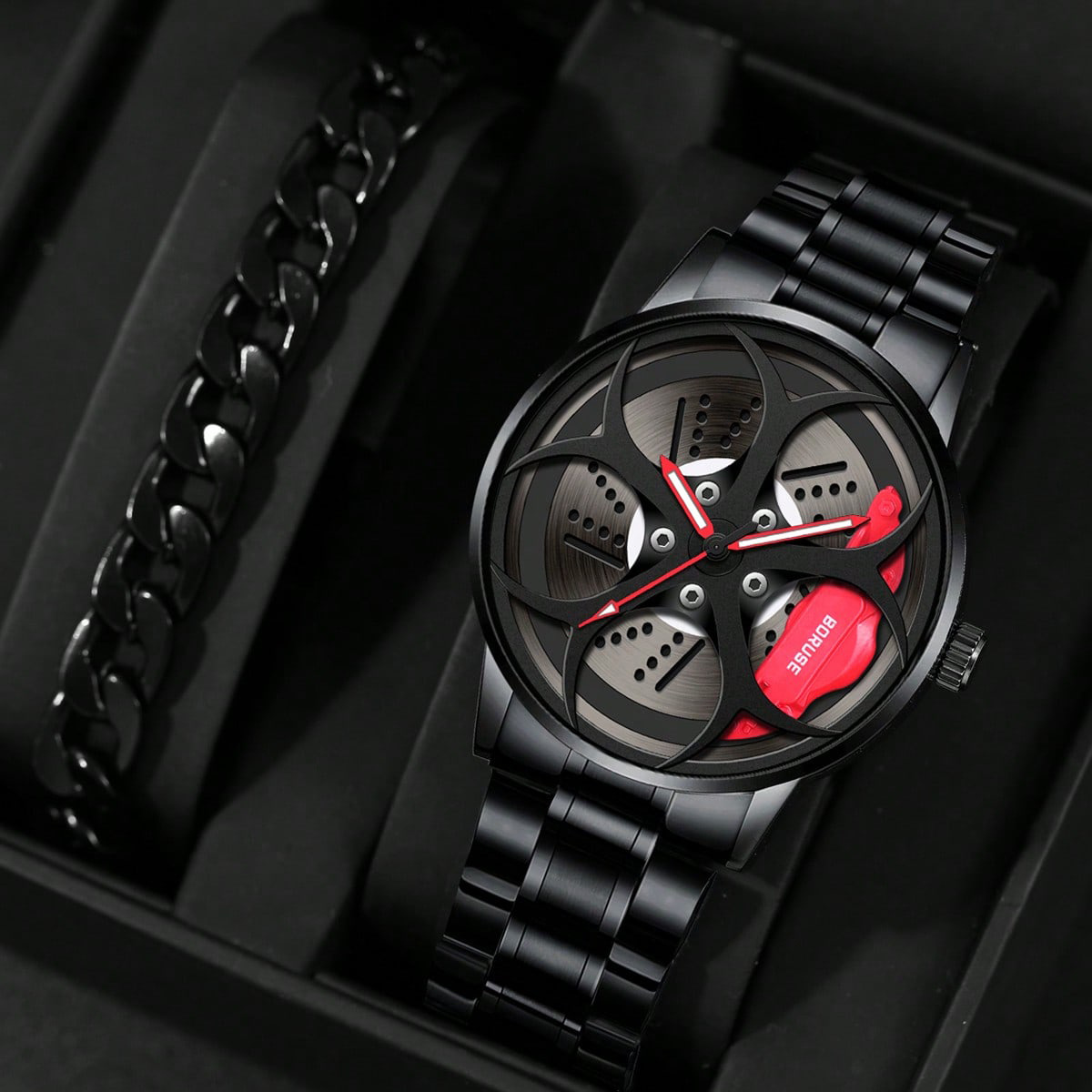 Men Business Casual Quartz Watch Black