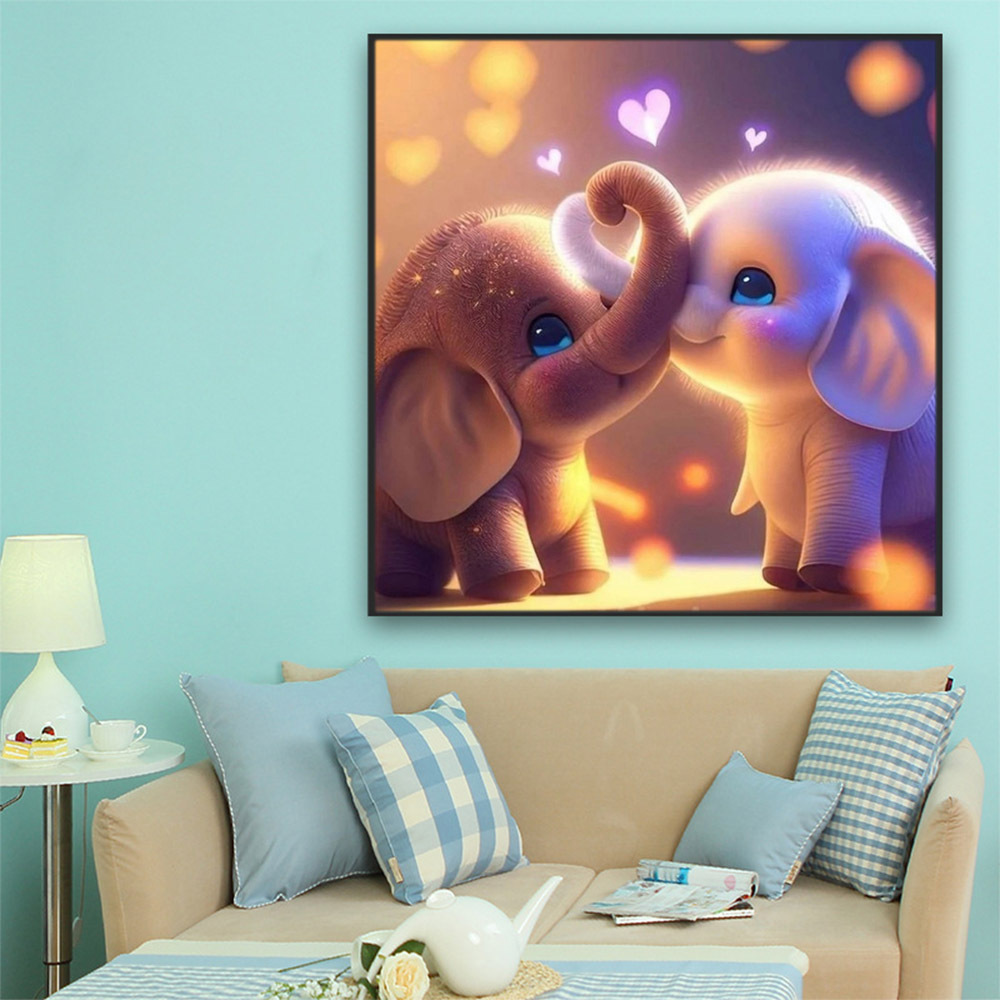 Elephant Diamond Painting Kits Cartoon Animal Diy 5d Full Diamond