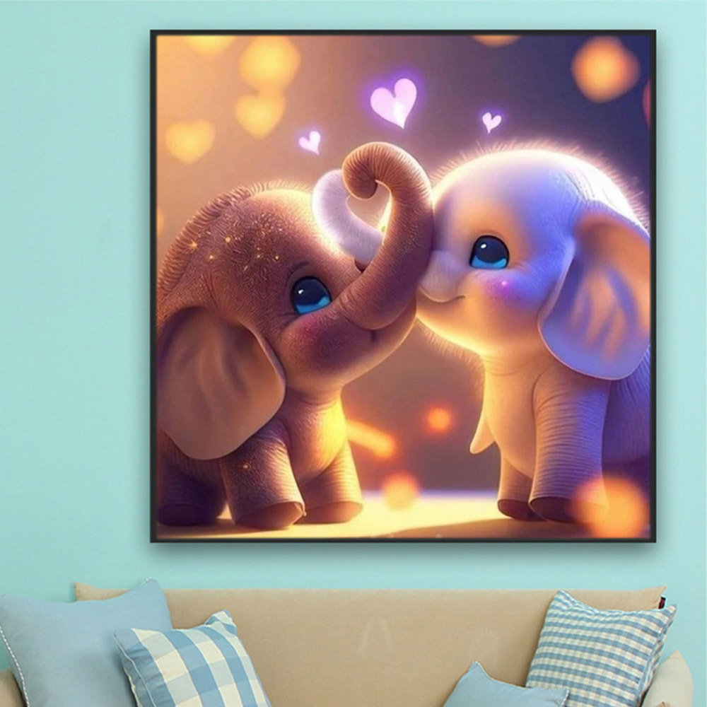 Elephant Diamond Painting Kits Cartoon Animal Diy 5d Full Diamond