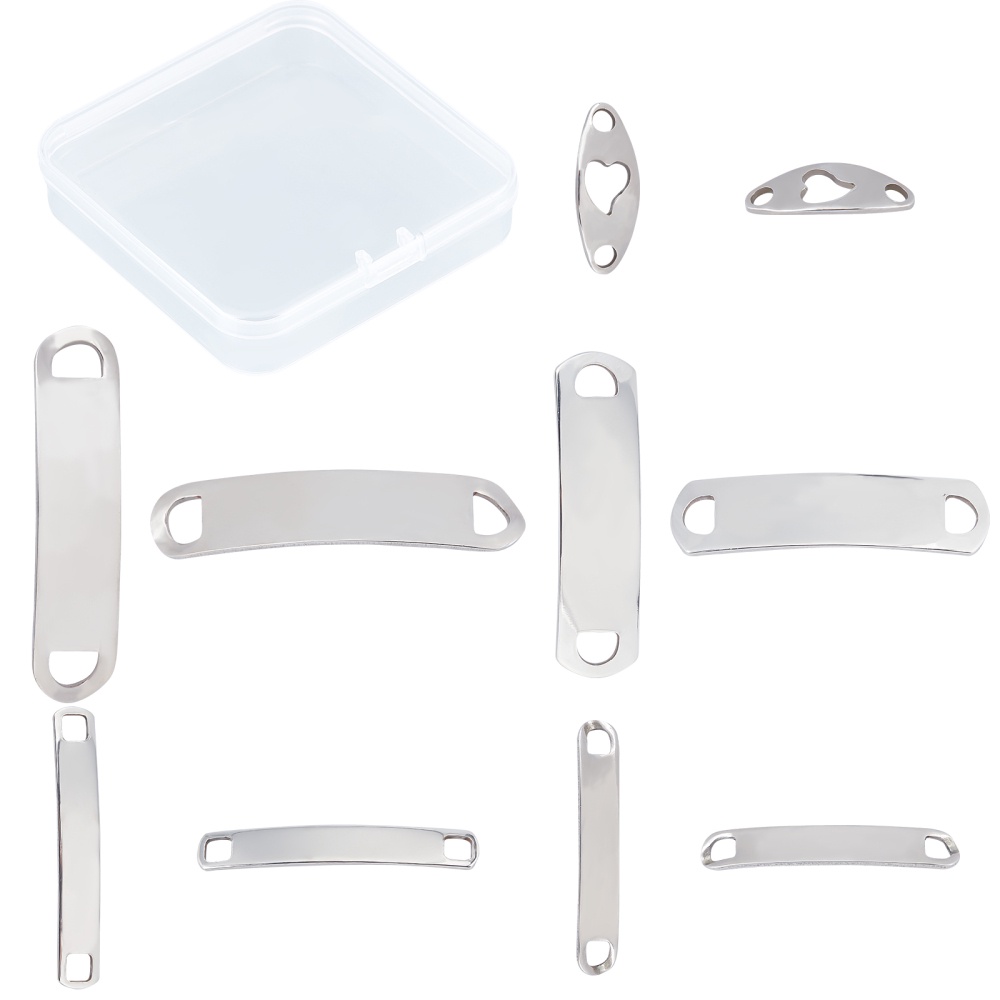 Curved Rectangle Links Charms Metal Stamping Blanks - Temu