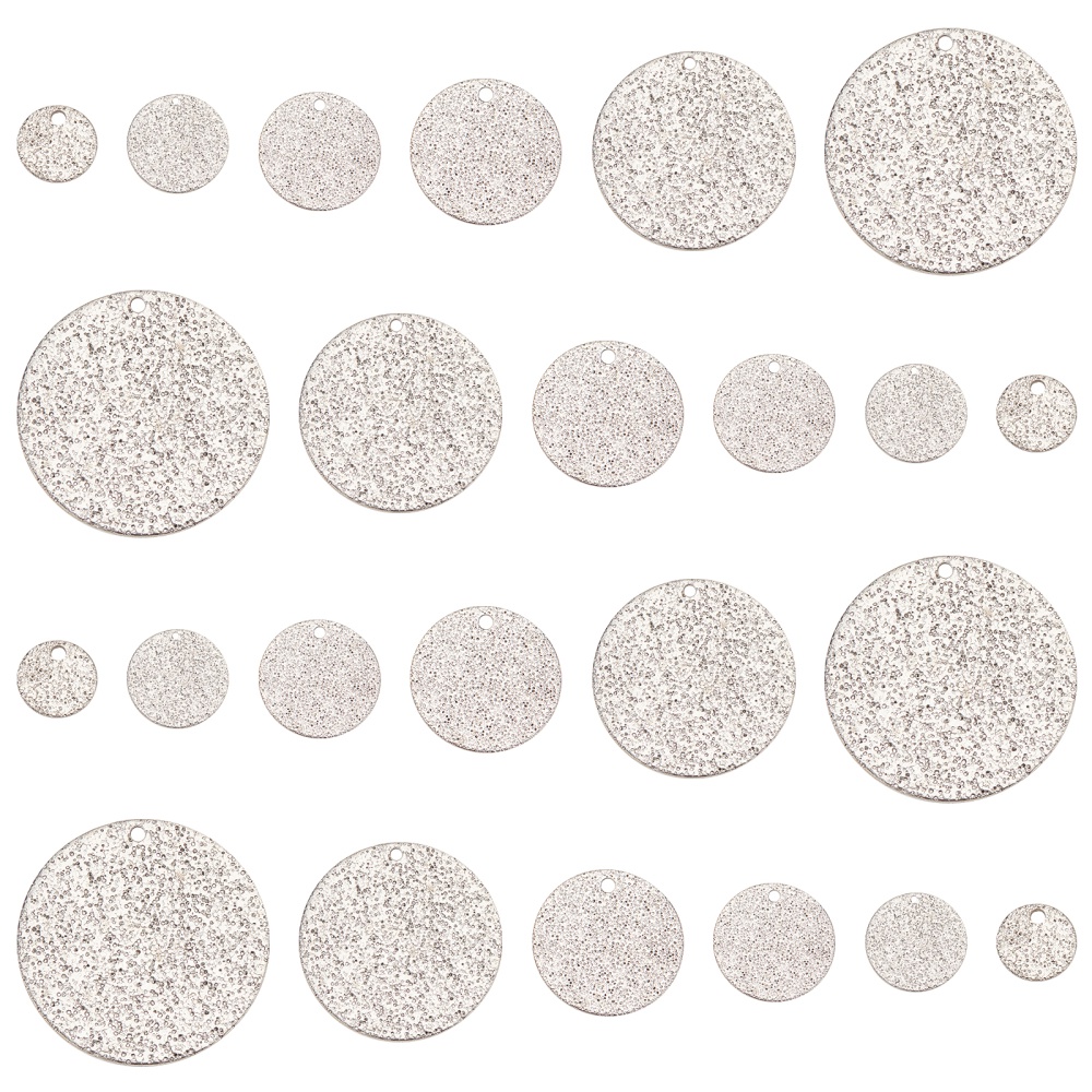 About 304 Stainless Steel Charms Flat Round Pendant Stamping - Temu