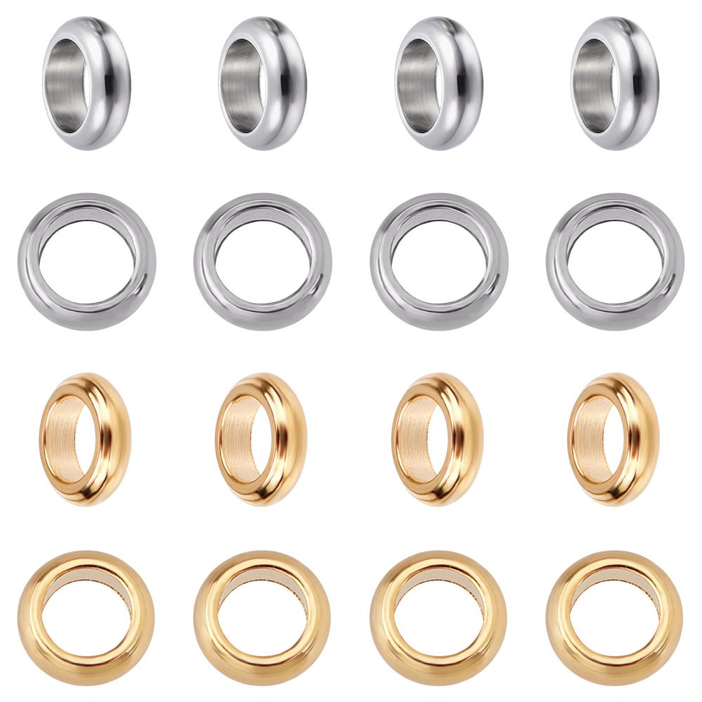 100pcs 2 Colors 4mm Tiny Flat Round Spacer Beads Stainless Steel Beads Bead  Spacers Metal Bead Smooth Beads for Jewelry Making Findings Golden and  Stainless Steel Color 