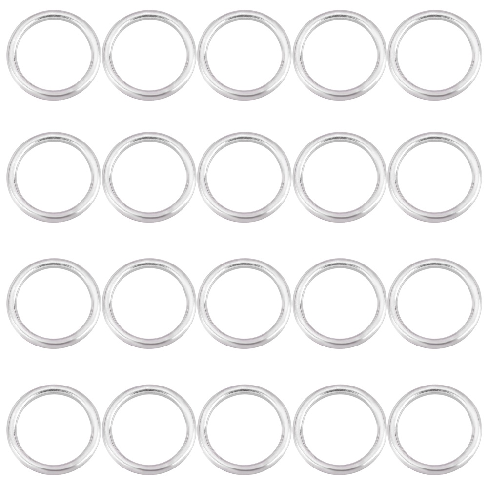 1 Box 20pcs 304 Stainless Steel Jump Rings Round Ring Stainless Steel Color  9 Gauge 26*3mm Inner Diameter: 20mm For DIY Jewelry Making