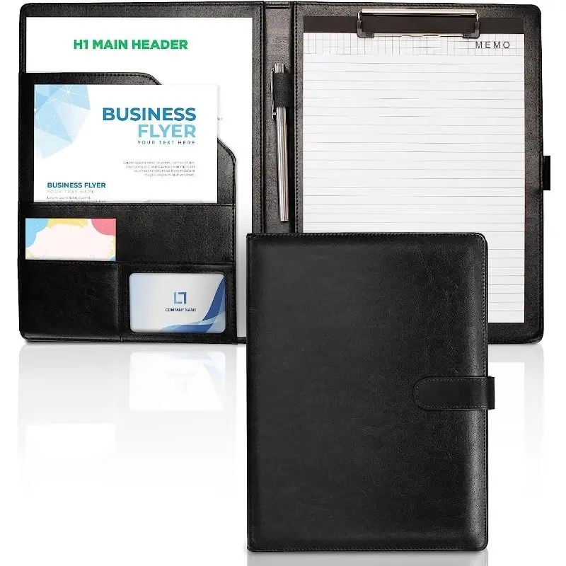 Clipboard Folder Padfolio Business/resume Portfolio Folder - Temu