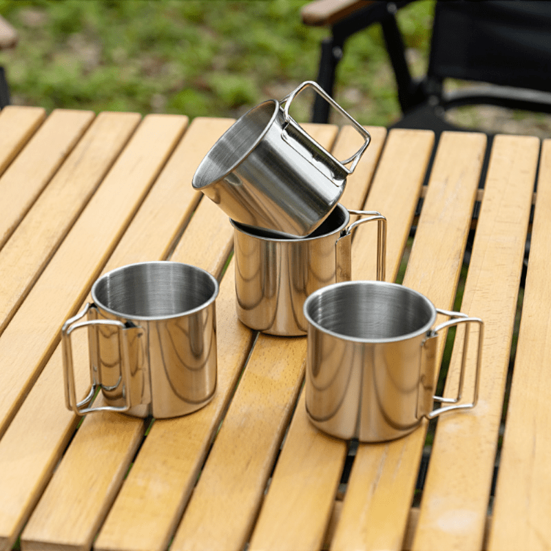 Stailess Steel Mug Cup Camping Outdoor Travel Coffee Tea Mug - Temu