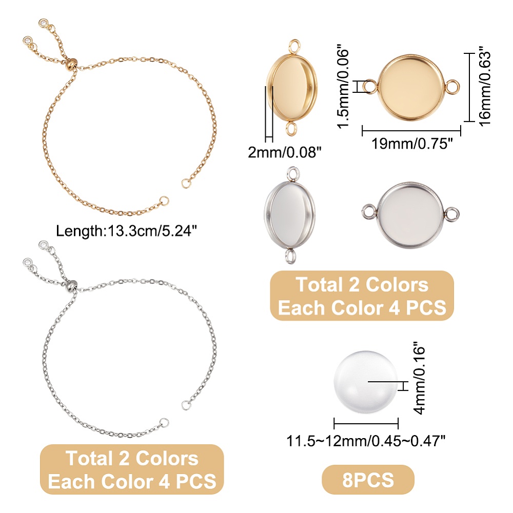 METAL Bracelet Making Kit for Adults Sliders Connectors 