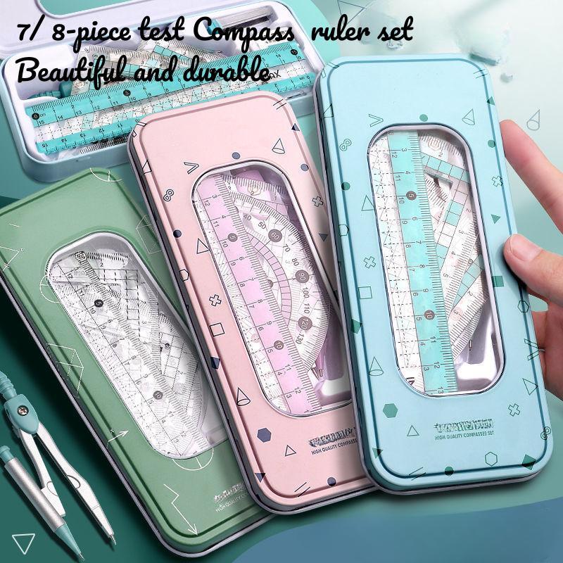 7/ Test Compass Set Ruler Set Gift Box Trigonboard - Temu