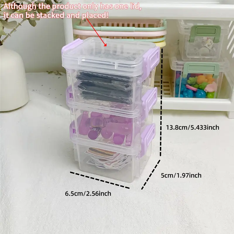 Plastic Transparent Storage Container Small Bead Organizer - Temu