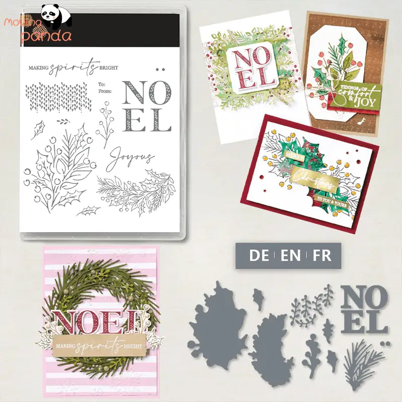 Joy Of Noel Christmas 2024 Clear Stamps And Metal Cutting - Temu
