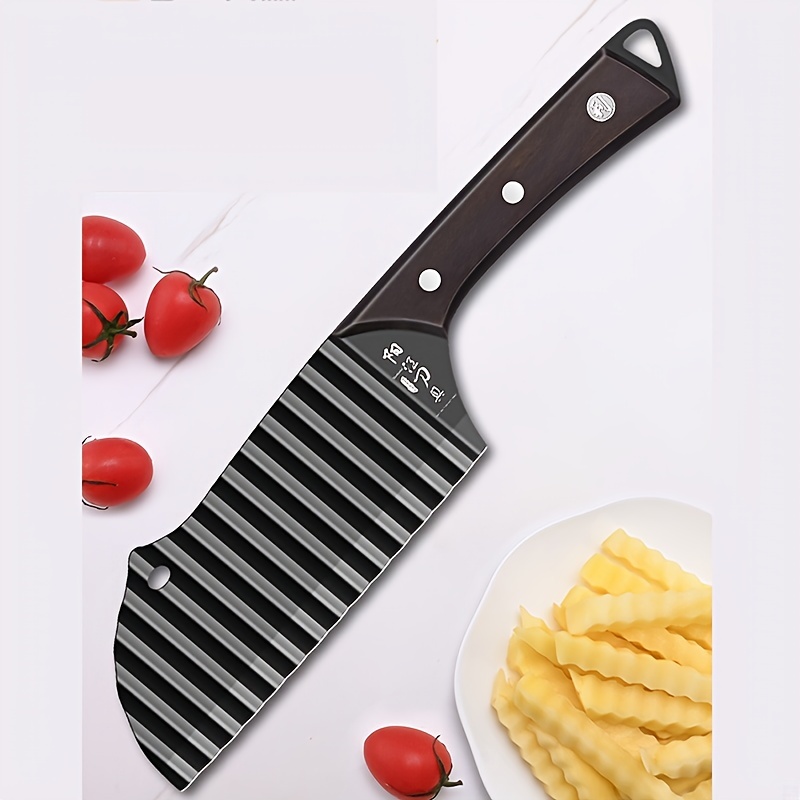 French Fry Cutter, Potato Wave Knife, Stainless Steel Wolf Tooth Knife,  Household Potato Slicer, Fancy Corrugated Knife Potato Cutter, Kitchen  Supplies - Temu