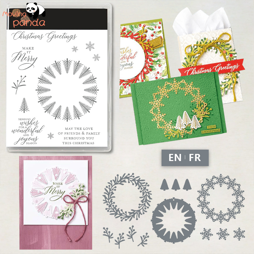 Merry Bright Christmas Stampin Up Stamps And Dies 2024 For - Temu