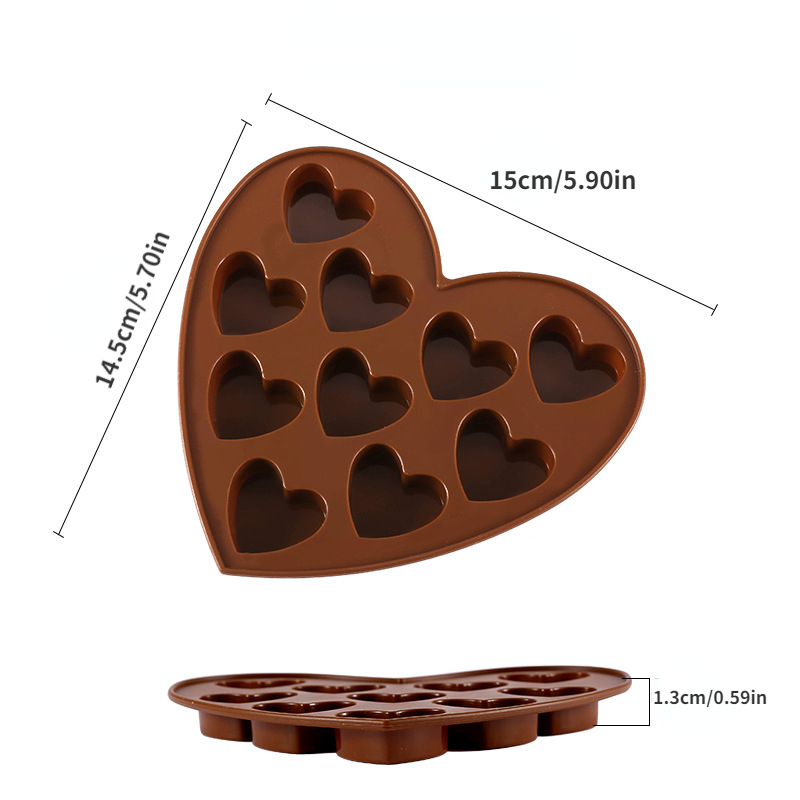 Heart Chocolate Molds Silicone Love Candy Molds 10 Different - Temu