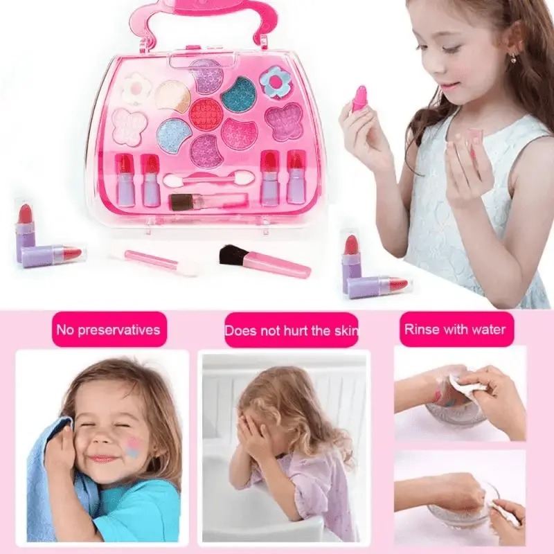 Kids Makeup Toy Set Handbag Cosmetics Box For Girls Perfect Temu